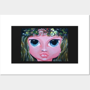 Bohemian Girl Face Close-up Posters and Art